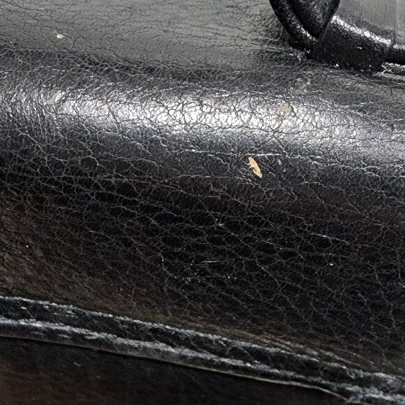 Vintage Picard Black Leather Handbag with Gold-Tone Closure - Made in Germany - Picture 9 of 14